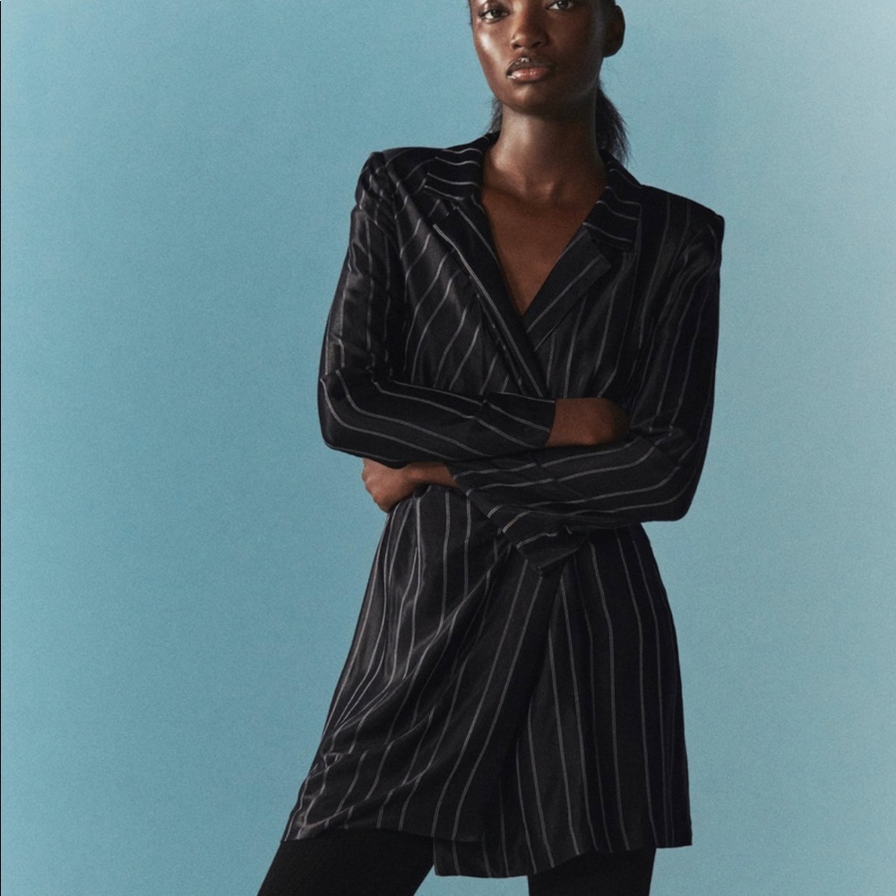 Zara Special Edition Striped Blazer Dress like new Size M